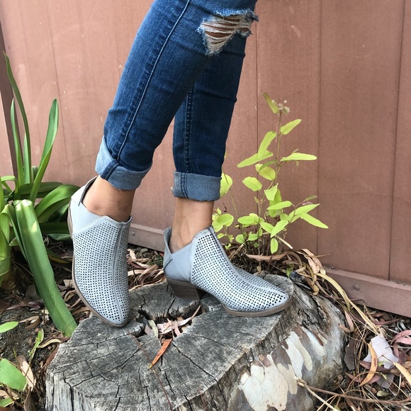 Gray Laser cut  Booties - Picture 3 of 8